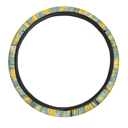 Cute Banana Pattern Print Car Steering Wheel Cover