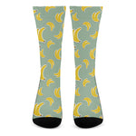 Cute Banana Pattern Print Crew Socks