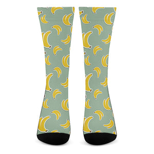 Cute Banana Pattern Print Crew Socks