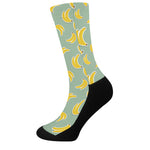 Cute Banana Pattern Print Crew Socks