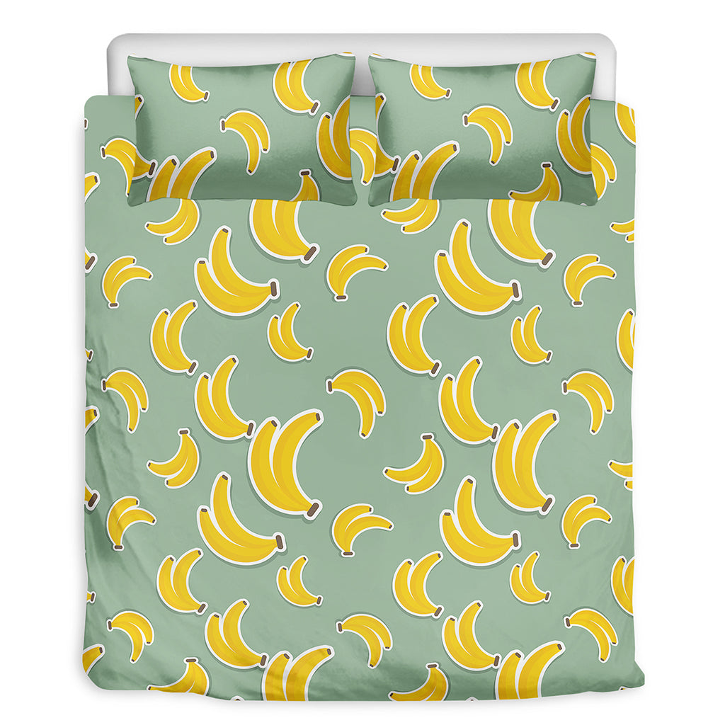 Cute Banana Pattern Print Duvet Cover Bedding Set