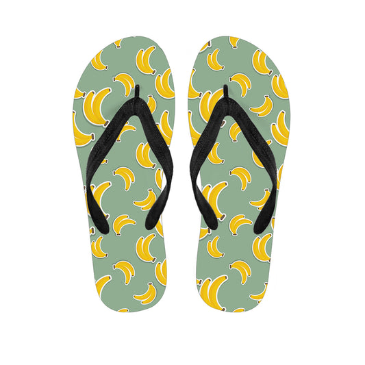 Cute Banana Pattern Print Flip Flops