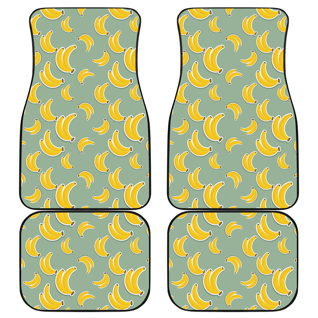 Cute Banana Pattern Print Front and Back Car Floor Mats