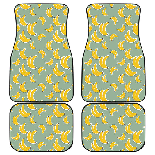 Cute Banana Pattern Print Front and Back Car Floor Mats