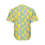 Cute Banana Pattern Print Men's Baseball Jersey