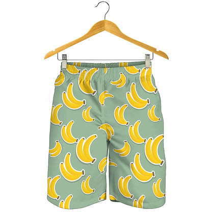Cute Banana Pattern Print Men's Shorts