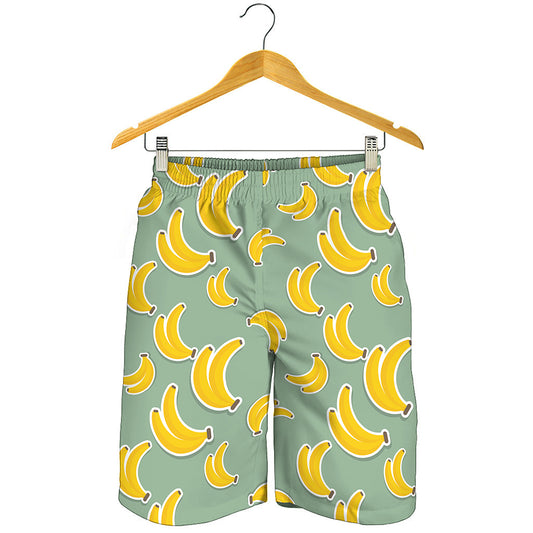 Cute Banana Pattern Print Men's Shorts