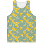 Cute Banana Pattern Print Men's Tank Top