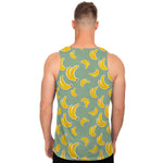 Cute Banana Pattern Print Men's Tank Top