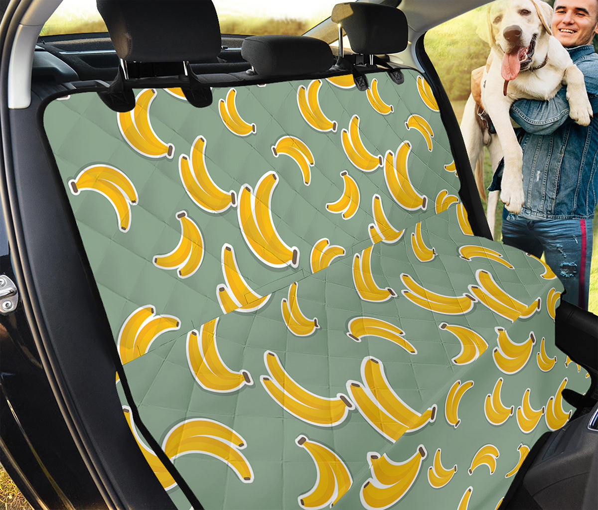 Cute Banana Pattern Print Pet Car Back Seat Cover