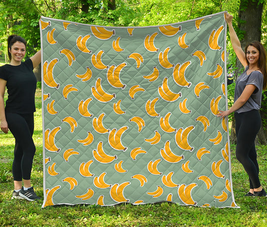 Cute Banana Pattern Print Quilt