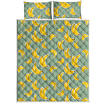 Cute Banana Pattern Print Quilt Bed Set