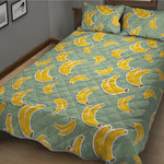 Cute Banana Pattern Print Quilt Bed Set