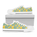 Cute Banana Pattern Print White Low Top Sneakers