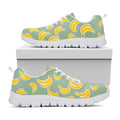 Cute Banana Pattern Print White Running Shoes