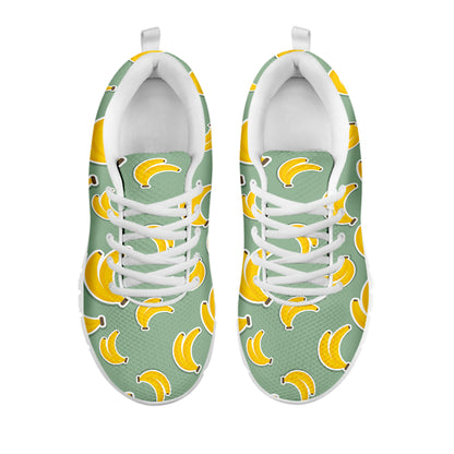 Cute Banana Pattern Print White Sneakers