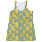 Cute Banana Pattern Print Women's Racerback Tank Top