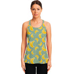 Cute Banana Pattern Print Women's Racerback Tank Top