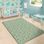 Cute Beagle Puppy Pattern Print Area Rug