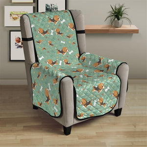 Cute Beagle Puppy Pattern Print Armchair Protector