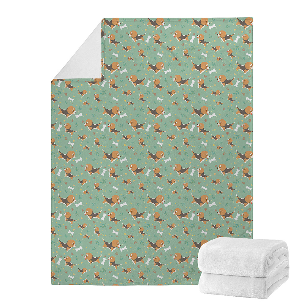 Cute Beagle Puppy Pattern Print Blanket