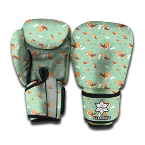 Cute Beagle Puppy Pattern Print Boxing Gloves