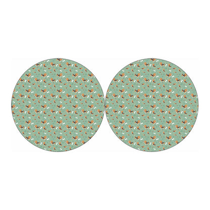 Cute Beagle Puppy Pattern Print Car Coasters