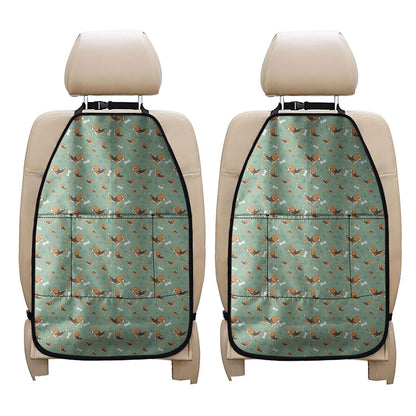 Cute Beagle Puppy Pattern Print Car Seat Organizers