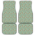 Cute Beagle Puppy Pattern Print Front and Back Car Floor Mats