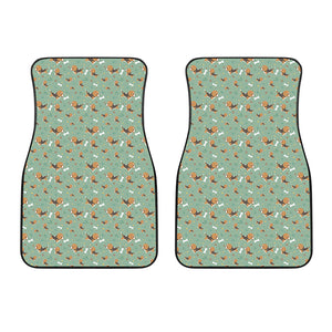 Cute Beagle Puppy Pattern Print Front Car Floor Mats