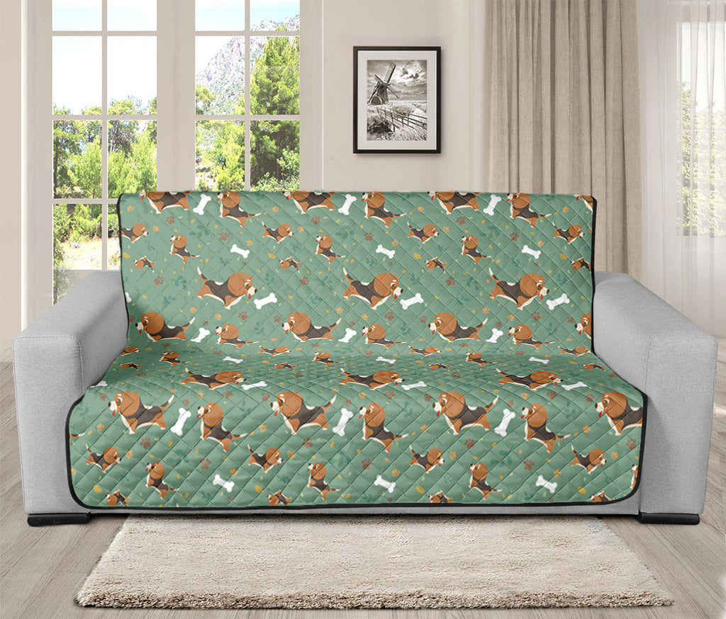 Cute Beagle Puppy Pattern Print Futon Protector