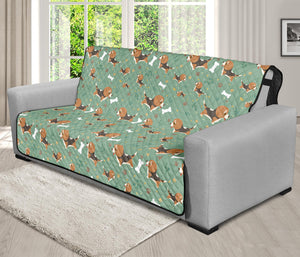 Cute Beagle Puppy Pattern Print Futon Protector