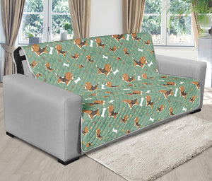 Cute Beagle Puppy Pattern Print Futon Protector