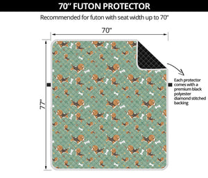 Cute Beagle Puppy Pattern Print Futon Protector