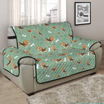 Cute Beagle Puppy Pattern Print Half Sofa Protector