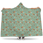 Cute Beagle Puppy Pattern Print Hooded Blanket