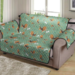 Cute Beagle Puppy Pattern Print Loveseat Protector