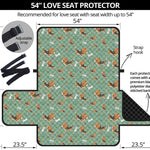 Cute Beagle Puppy Pattern Print Loveseat Protector