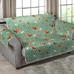 Cute Beagle Puppy Pattern Print Loveseat Protector