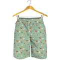 Cute Beagle Puppy Pattern Print Men's Shorts