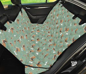 Cute Beagle Puppy Pattern Print Pet Car Back Seat Cover