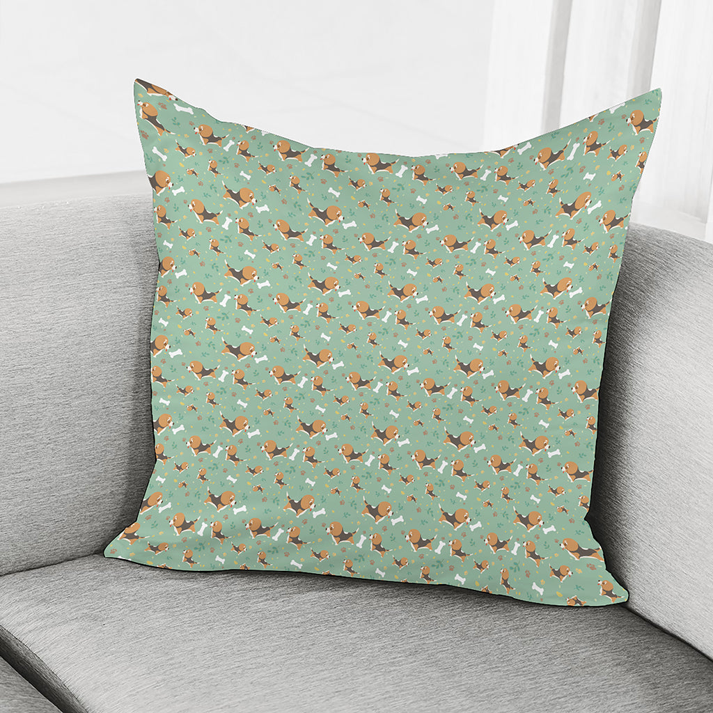 Cute Beagle Puppy Pattern Print Pillow Cover