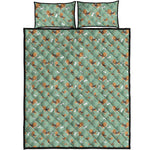 Cute Beagle Puppy Pattern Print Quilt Bed Set