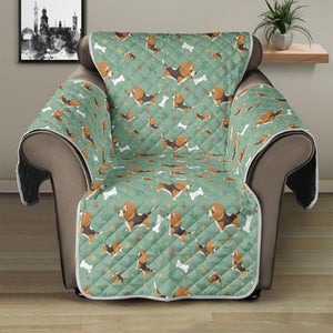 Cute Beagle Puppy Pattern Print Recliner Protector