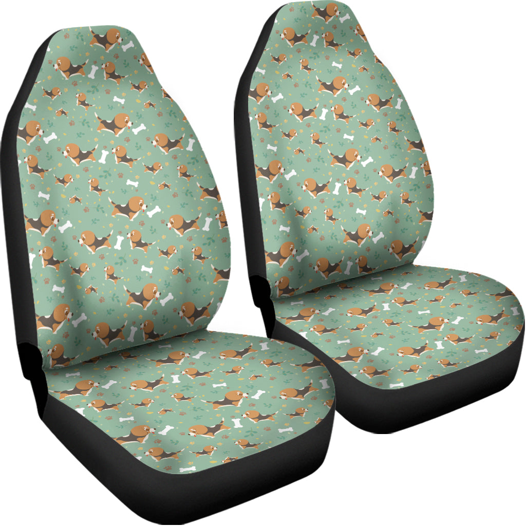 Cute Beagle Puppy Pattern Print Universal Fit Car Seat Covers