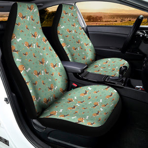 Cute Beagle Puppy Pattern Print Universal Fit Car Seat Covers