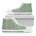 Cute Beagle Puppy Pattern Print White High Top Sneakers