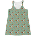 Cute Beagle Puppy Pattern Print Women's Racerback Tank Top