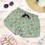 Cute Beagle Puppy Pattern Print Women's Shorts