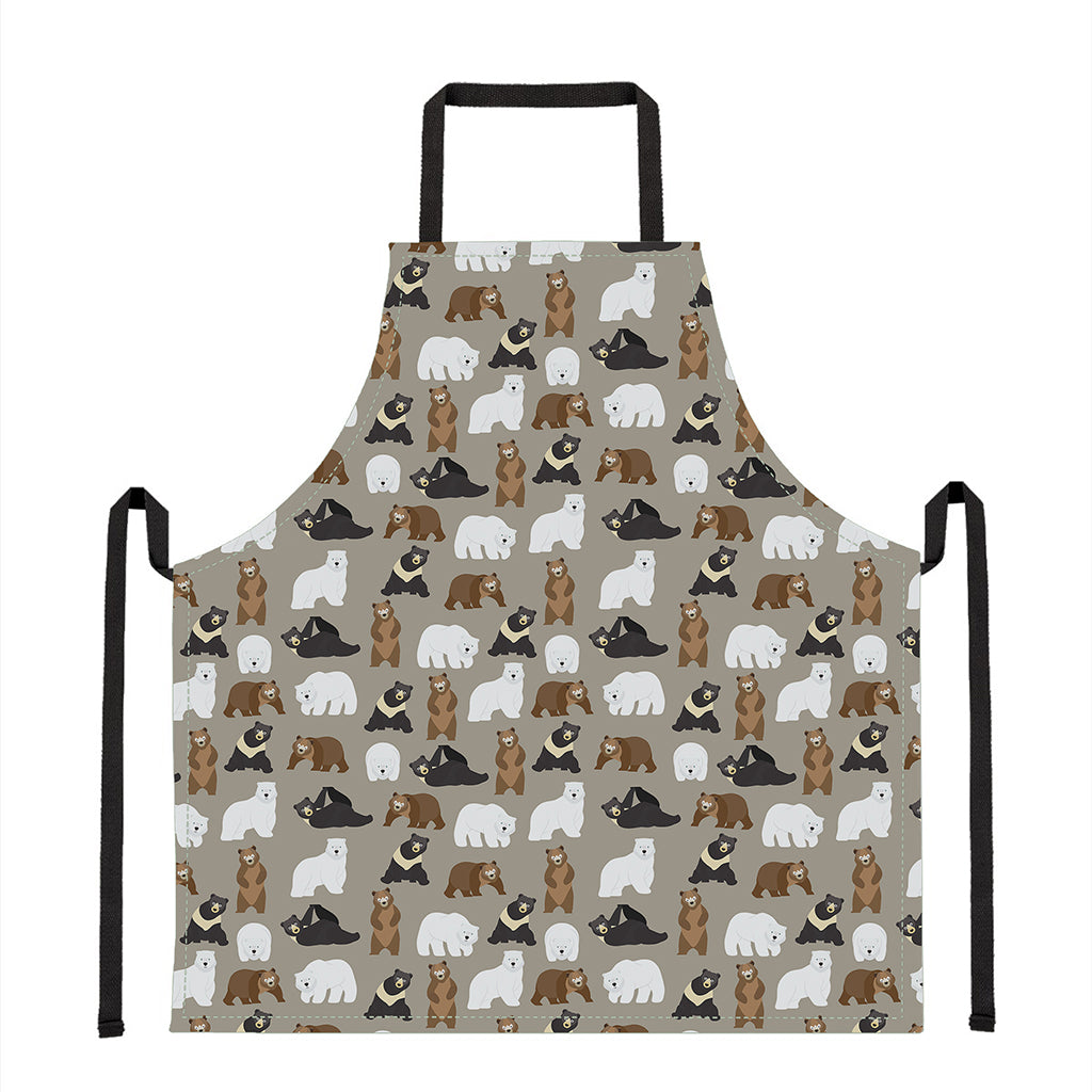 Cute Bear Pattern Print Apron